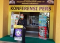 Konferensi pers gugus tugas Provinsi Gorontalo, Kamis (28/5/2020).(f.istimewa)