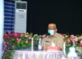 Gubernur Gorontalo Rusli Habibie saat live di RRI Gorontalo, Senin (20/7/2020). (F. Salman/Humas)
