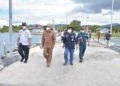 Bupati Pohuwato Saipul Mbuinga meninjau Pelabuhan Bumbulan, Paguat. (F.hms)