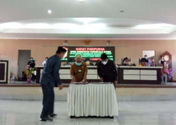 Rapat paripurna DPRD Gorut pengesahan pertanggungjawaban APBD 2020, Rabu (18/8/2021).