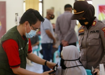 Vaksinasi yang dilaksanakan di Kabupaten Gorontalo Utara./Antara