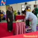 Prosesi serah terima jabatan Camat Patilanggio yang baruz Bani Imran Kaluku. (mus/nn)