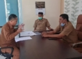 Thariq Modanggu melakukan inspeksi di Dinas Kominfo Gorut-f.hms