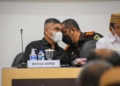 Wakil Ketua DPRD Gorut Hamzah Sidik saat menghadiri kegiatan sosialisasi Tipikor Kejari Gorut-f.istimewa