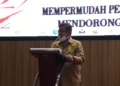 Bupati Gorut, Indra Yasin saat rapat Forkompimda memberikan intruksi agar keamana di wilayah perbatasan ditingkatkan jelang Nataru. (Istimewa)