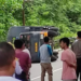 Mobil Dalmas Polda Gorontalo Terbalik. (f. istimewa)