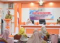 Plt Bupati Boalemo Anas Jusuf memberikan arahan pada FGD Linas Sektor terkait program Eliminasi Malaria diselenggarakan Dinas Kesehatan.(F.HMS)