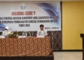 Plt Bupati Boalemo, Ir. H. Anas Jusuf, M.Si membuka Coaching Clinic V Implementasi Strategis Sanitasi Kabupaten (SSK) Boalemo dan Program Percepatan Pembangunan Sanitasi Permukiman (PPSP).