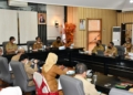 Pemkab Gorut menggelar Rapat Bahas Capaian Vaksinasi dipimpin langsung Bupati Gorut, Indra Yasin. (f. Rol/nn)