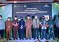 Plt Bupati Boalemo Anas Jusuf bersama Ketua DPRD Boalemo Karyawan Eka Putra Noho dan unsur Forkopimda serta Bank Indonesia.