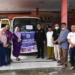Plt Bupati Boalemo, Anas Jusuf didampingi Sekda Boalemo Sherman Moridu dan para pimpinan OPD melepas bantuan bagi korban banjir di Kabgor.