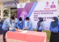 Bupati Boalemo, Anas Jusuf menyaksikan penandatanganan pakta integritas para pimpinan OPD.(F.Dok.Pimpinan)