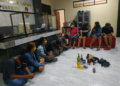 Polres Pohuwato mengamankan sejumlah muda mudi yang tengah pesta miras di salah satu hotel di Kabupaten Pohuwato-(f.istimewa)