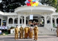 Bupati Boalemo, Anas Jusuf melaunching inovasi Dinas Kominfo, yakni program E-Data Sektor ditandai pelepasan balon gas.(F.Kominfo-Boalemo)