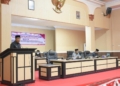 Bupati Boalemo, Anas Jusuf menyampaikan tanggapan atas catatan fraksi terhadap LKPj kepala daerah tahun 2021.
