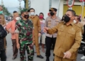 Wali Kota Gorontalo, Marten Taha saat meninjau lokasi yang bakal dijadikan tempat Pasar Senggol