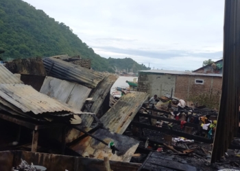 Potret Rumah Makan Maharani di Kelurahan Pabeang yang dilahap Si Jago Merah. (f. anq/nn)