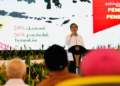 Presiden Jokowi menyampaikan sambutannya pada pembukaan Kongres Nasional XXXII dan Sidang Majelis Permusyawaratan Anggota XXXI Perhimpunan Mahasiswa Katolik Republik Indonesia (PMKRI) yang digelar di Samarinda Convention Hall, Kota Samarinda. Foto: BPMI Setpres/Laily Rachev