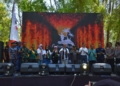 Pemukulan polopalo, alat musik tradisional Gorontalo secara bersama-sama oleh Staf Ahli Kemenparekraf, Raden Kurleni Ukar, Plt Bupati Gorut, Thariq Modanggu dan tamu undangan VIP lainnya menandai launching Pulau Saronde sebagai destinasi private dan premium. (Foto : hmskominfo_gorut)