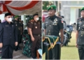 Sekda Gorut, Suleman Lakoro saat hadiri Sertijab dan Pisah Sambut Komandan Kodim 1314/Gorut, Rabu (6/7) kemarin. (Foto : hmskominfo_gorut)