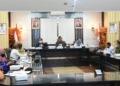 Plt Bupati Gorut, Thariq Modanggu saat membuka sekaligus memimpin Musrenbang RKPD Kabupaten Gorut tahun 2023 di Gedung Al Indah, Desa Titidu, Kecamatan Kwandang, Kamis (31/3) kemarin. (foto.hms_kominfo