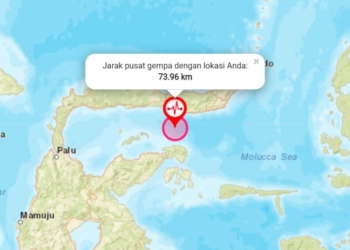 Gempa 5,3 M kagetkan warga Kota Gorontalo. (dok. istimewa)