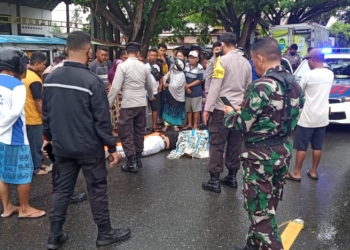 Kecelakaan maut di Kecamatan Telaga Biru pagi tadi. (dok. istimewa/nn)