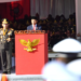 Presiden Joko Widodo memberikan amanat dalam Upacara Peringatan Hari Bhayangkara ke-76 Tahun 2022 di Lapangan Bhayangkara, Kota Semarang, Jawa Tengah, pada Selasa, 5 Juli 2022. Foto: BPMI Setpres/Rusman