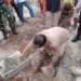 Walikota Gorontalo, Marten Taha saat pelepasan batu pertama pembangunan rumah bantuan bagi korban kebakaran di Buladu. (dok. istimewa)