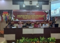 Jajaran Komisioner KPU Kota Gorontalo saat menggelar sosialisasi Rancangan Penataan Dapil & Alokasi Kursi Anggota DPRD Kota Gorontalo Dalam Pemilu 2024