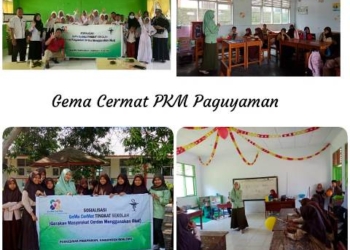 Puksesmas Paguyaman mengadakan sosialisasi GEMA CERDAS di sejumlah sekolah dasar di Kecamatan Paguyaman.(f.istimewa)