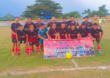 Turnamen Mini Soccer yang digelar oleh KNPI Popayato bersama PT. Perkebunan Lebuni. (dok. mus)