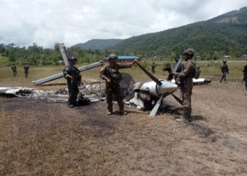 Pesawat Susi Air yang diduga dibakar KKB di Papua-(f.hmspolda)