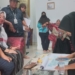 Pantarlih tengah melakukan Coklit dokumen kependuukan Ketua KPU Provinsi Gorontalo Fadliyanto Koem, Ahad (12/2/2023)-(f.NN)
