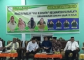Wakil Ketua DPRD Gorut Roni Imran saat menghadiri Pengukuhan Majelis Taklim Ranting Sumalata, di Desa Bulontio Timur. (foto.ist)
