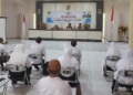 Sekda Sherman Moridu membuka pelaksanaan ujian kenaikan pangkat bagi jajaran aparatur sipil negara (ASN) di lingkungan Pemkab Boalemo.(f.dok.hms)