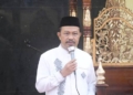 Sekda Boalemo, Sherman Moridu memberikan arahan pada peringatan Nuzulul Qur'an.(f.dok.hms)