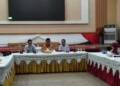 Momen Wali Kota Gorontalo saat bersilaturahmi bersama pada jurnalis. (foto. istimewa)