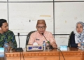 Pj. Sekda Boalemo, Supandra Nur, ST memberikan arahan dalam rapat koordinasi bersama BPJS Cabang Gorontalo.(f.dok.hms)