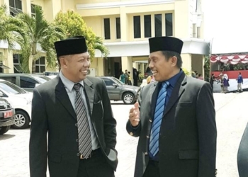 Ridwan Riko Arbie dan Haji Roni Imran, 2 pimpinan parpol yang dianggap berhasil raih hasil positif di pileg 2024.(F.Istimewa)