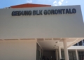 Proyek pembangunan gedung UPT BLK Kota Gorontalo yang dibangun melalui anggaran APBN Kementerian Tenaga Kerja.