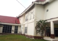 Kondisi talang beton gedung DPRD Gorontalo Utara yang jatuh.