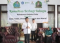 Pj. Bupati Boalemo, Sherman Moridu memberikan sambutan pada buka puasa bersama digelar Baznas.(f.dok.hms)