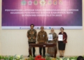 Ketua DPRD Gorontalo Utara, Deisy Sandra M Datau, bersama Pj Bupati Gorontalo Utara, saat menerima LHP di BPK RI Perwakilan Provinsi Gorontalo, Senin (10/6/2024).