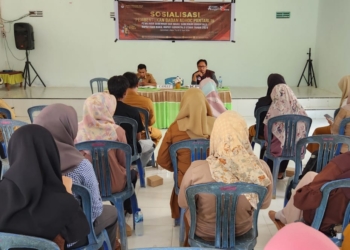 Sosialisasi Pembentukan Badan ADHOC Pantarlih oleh Ketua KPU Gorontalo Utara, Sofyan Jakfar, Selasa (11/6/2024) (Foto: Istimewa)