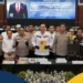 Menteri AHY saat konferensi pers yang telah berhasil mengungkap kasus mafia tanah di Kabupaten Bekasi Jawa Barat.