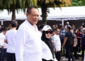 Gubernur Gorontalo, Gusnar Ismail bersama Wakil Gubernur Idah Syahidah menjalani gladi sebelum dilantik Presiden RI, Prabowo Subianto di Istana Negara.