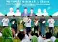 Menteri Nusron Wahid saat mendampingi Presiden Prabowo Subianto dalam pembukaan Muktamar NU