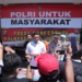 Kasat Reskrim AKP Akmal Novian Reza, S.I.K saat konfrensi pers pengungkapan kasus pencurian yang terjadi di wilayah hukum Polresta Gorontalo Kota.