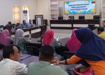 Dinas Kesehatan Kabupaten Boalemo mengadakan audience bersama staf khusus pimpinan daerah sebagai bentuk kolaborasi guna mengoptimalkan program kegiatan.(f.istimewa)